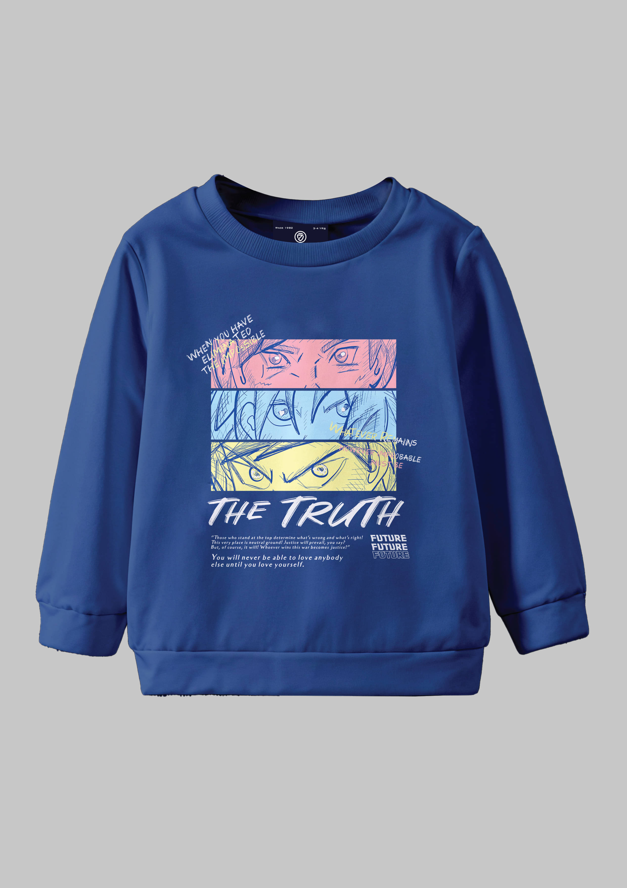     			CODEZ Pack of 1 Boys Fleece Sweatshirt ( Royal Blue )