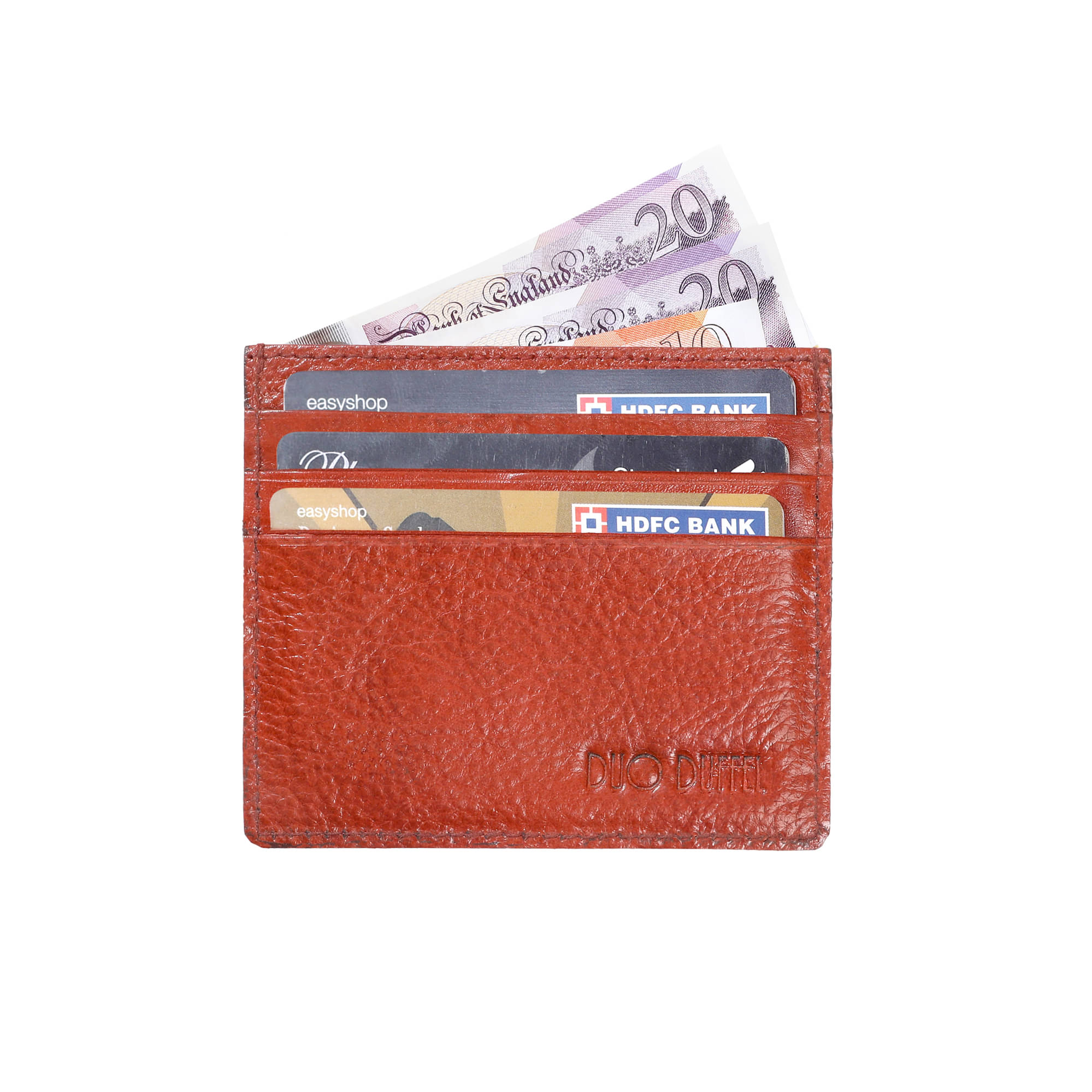     			DUO DUFFEL Leather Card Holder ( Pack 1 )