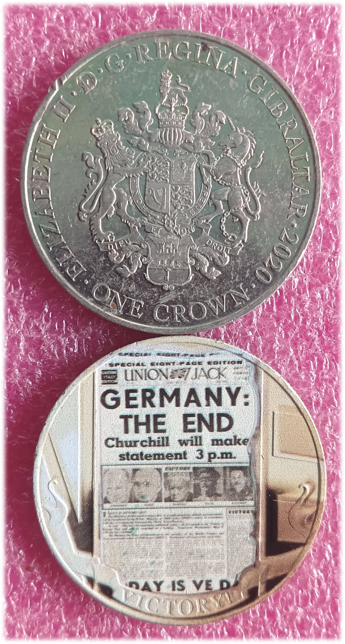     			GIBRALTER CROWN SIZE , 28.28 Grams Big Size Coin