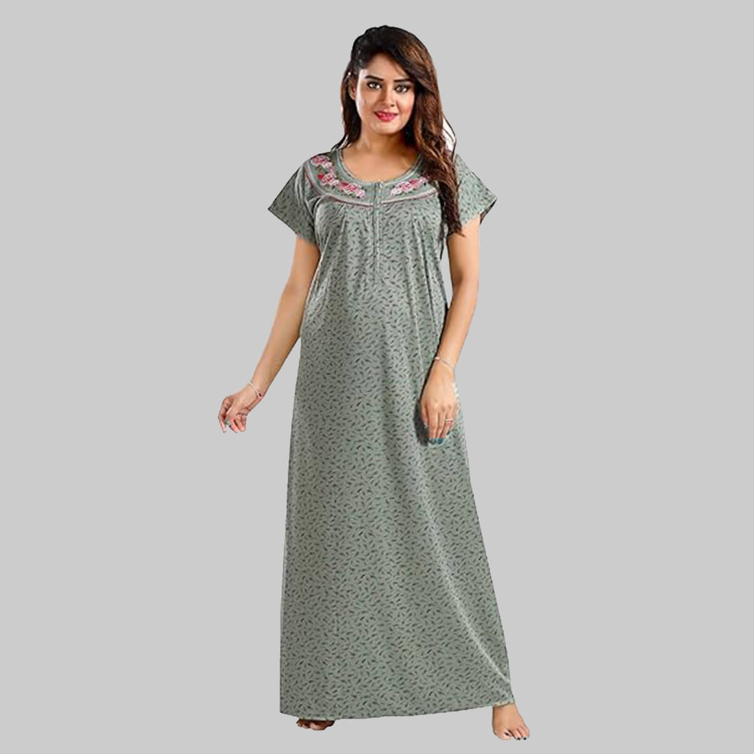     			Gutthi Green Hosiery Women's Nightwear Nighty & Night Gowns ( Pack of 1 )