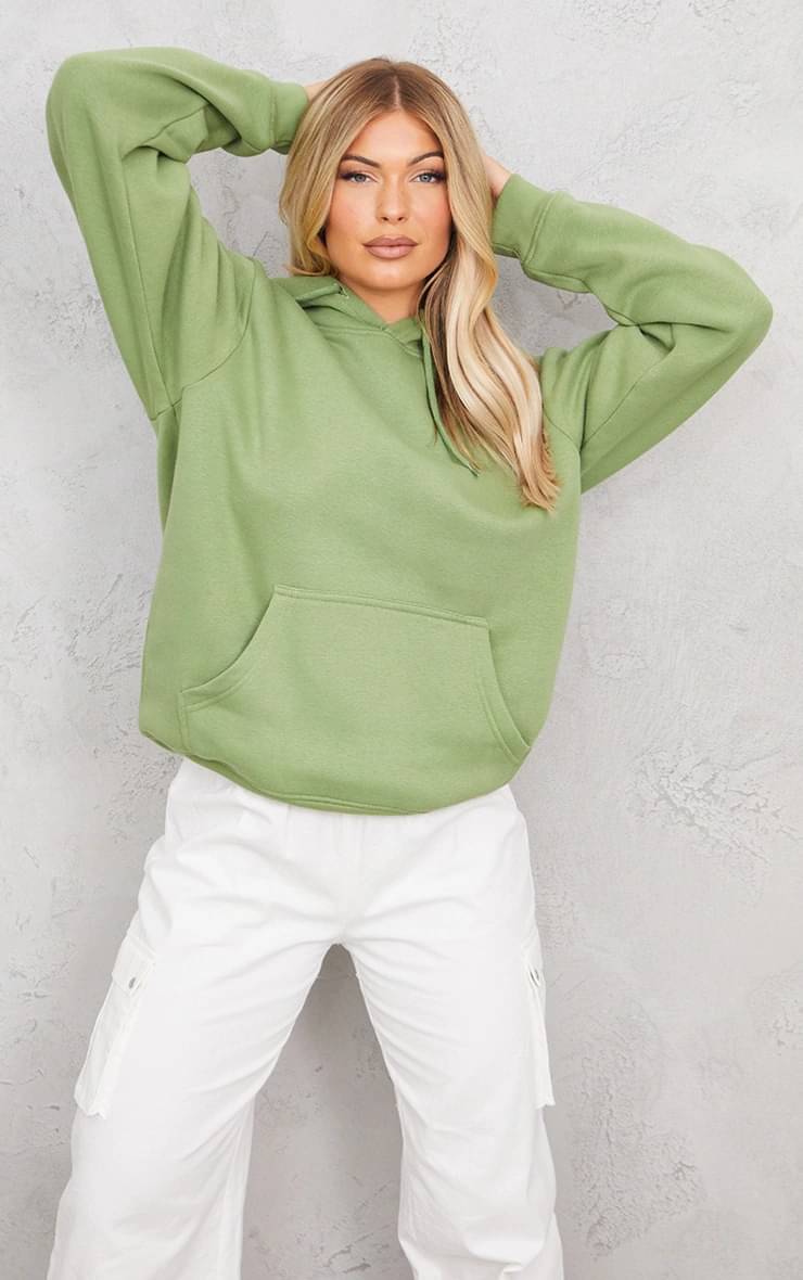     			HARPITA Women Fleece Hooded Sweatshirt ( Olive )