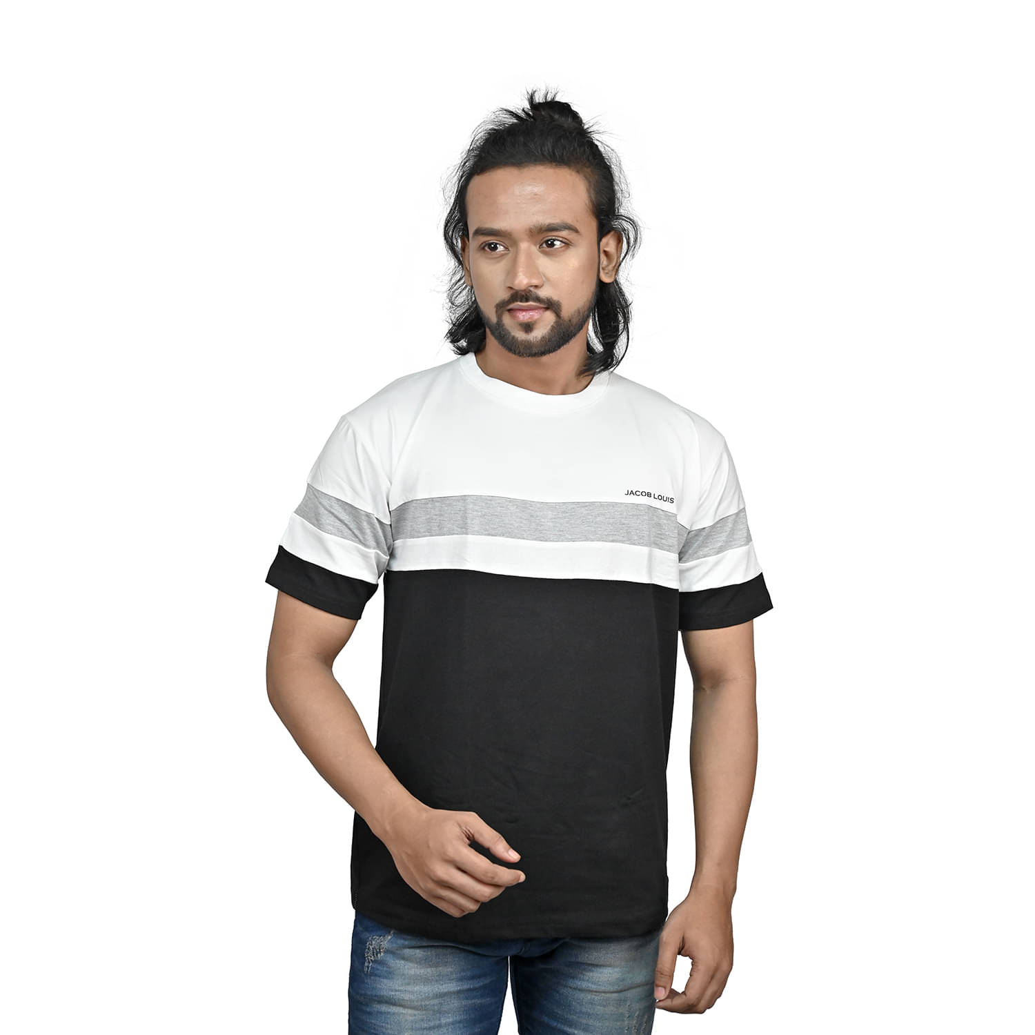 JACOB LOUIS Pack of 1 Cotton Regular Fit Men's T-Shirt ( Multicolor2 ) JACOB LOUIS Pack of 1 Cotton Regular Fit Men's T-Shirt ( Multicolor2 )