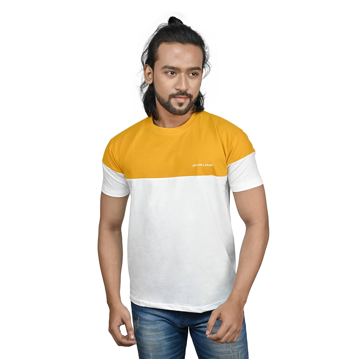 JACOB LOUIS Pack of 1 Cotton Regular Fit Men's T-Shirt ( Multicolor ) JACOB LOUIS Pack of 1 Cotton Regular Fit Men's T-Shirt ( Multicolor )