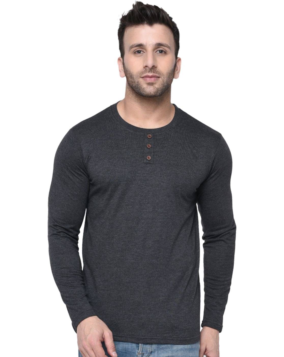     			LONDON HILLS Pack of 1 Cotton Blend Regular Fit Men's T-Shirt ( Grey )