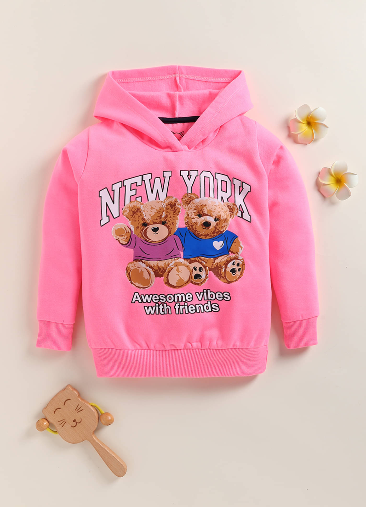     			Lazy Shark Pack of 1 Girls Fleece Sweatshirt ( Pink )