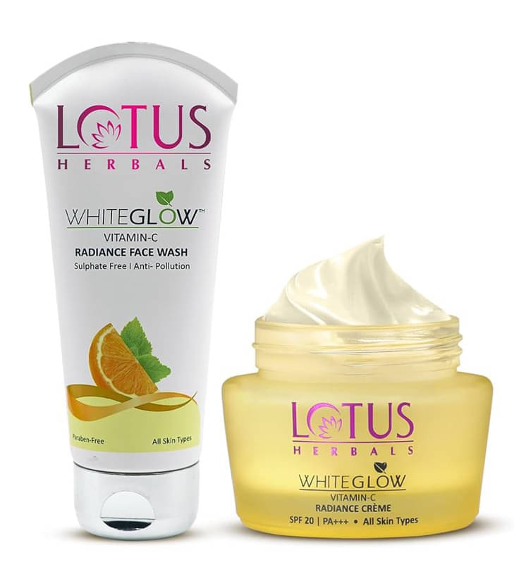 Lotus Herbals Whiteglow Vitamin C Radiance Cream 50g , Radiance Facewash 100G (Pack of 2) Lotus Herbals Whiteglow Vitamin C Radiance Cream 50g , Radiance Facewash 100G (Pack of 2)