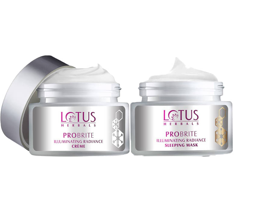 Lotus Herbals Probrite Illuminating Radiance Cream 50g , Radiance Sleeping Mask 50G (Pack of 2) Lotus Herbals Probrite Illuminating Radiance Cream 50g , Radiance Sleeping Mask 50G (Pack of 2)