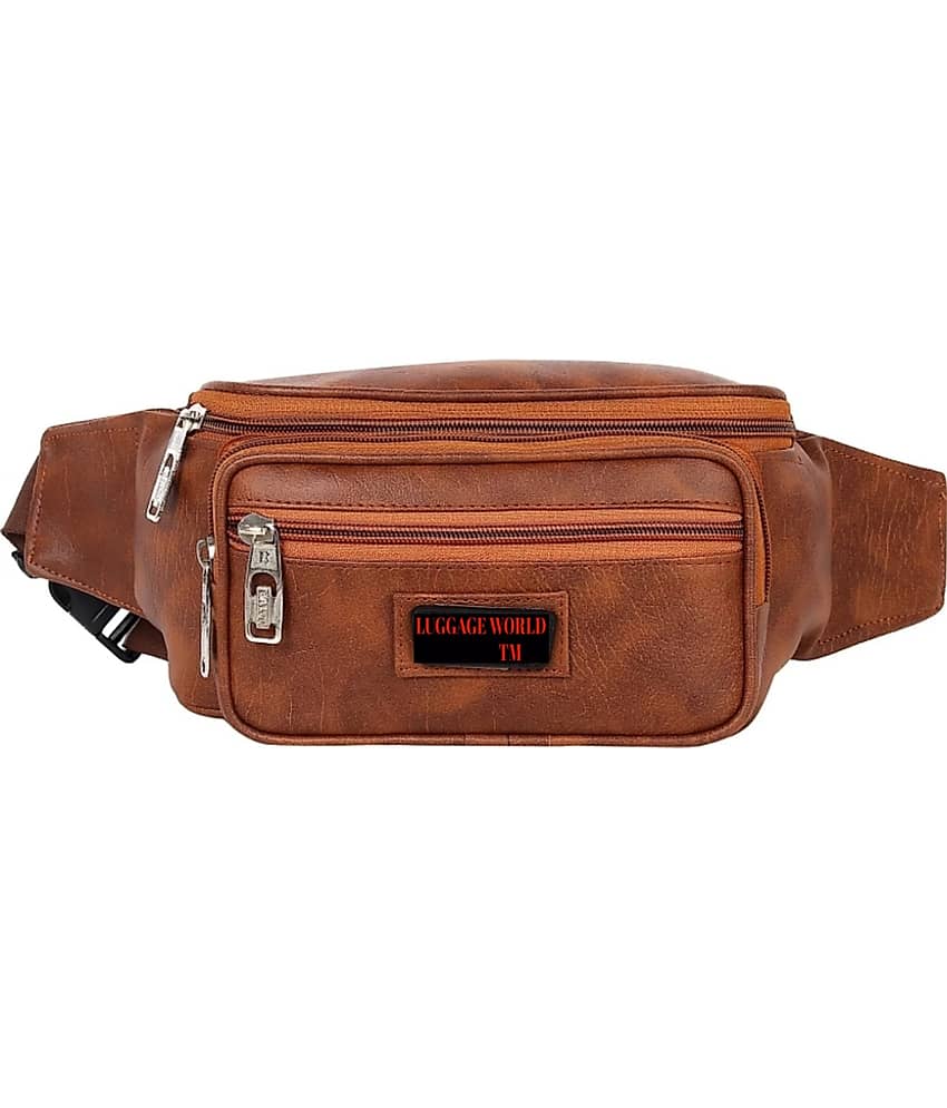 Luggage world Travel Chest Bag P.U. Tan Waist Pouch - Handbags | Buy online on ZillyBuy