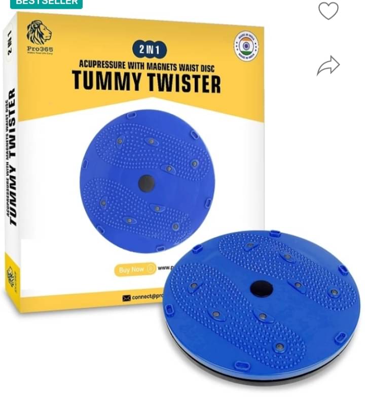     			Rotating Tummy Trimmer Twister Acupressure Twister (Magnets) Useful for Figure Tone-up and Wait Loss (Color May Vary)