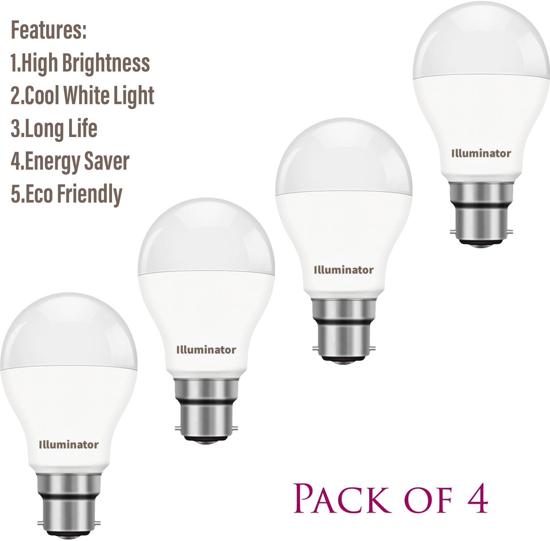 SPARKWORLD 9W Cool Day Light LED Bulb ( Pack of 4 ) SPARKWORLD 9W Cool Day Light LED Bulb ( Pack of 4 )