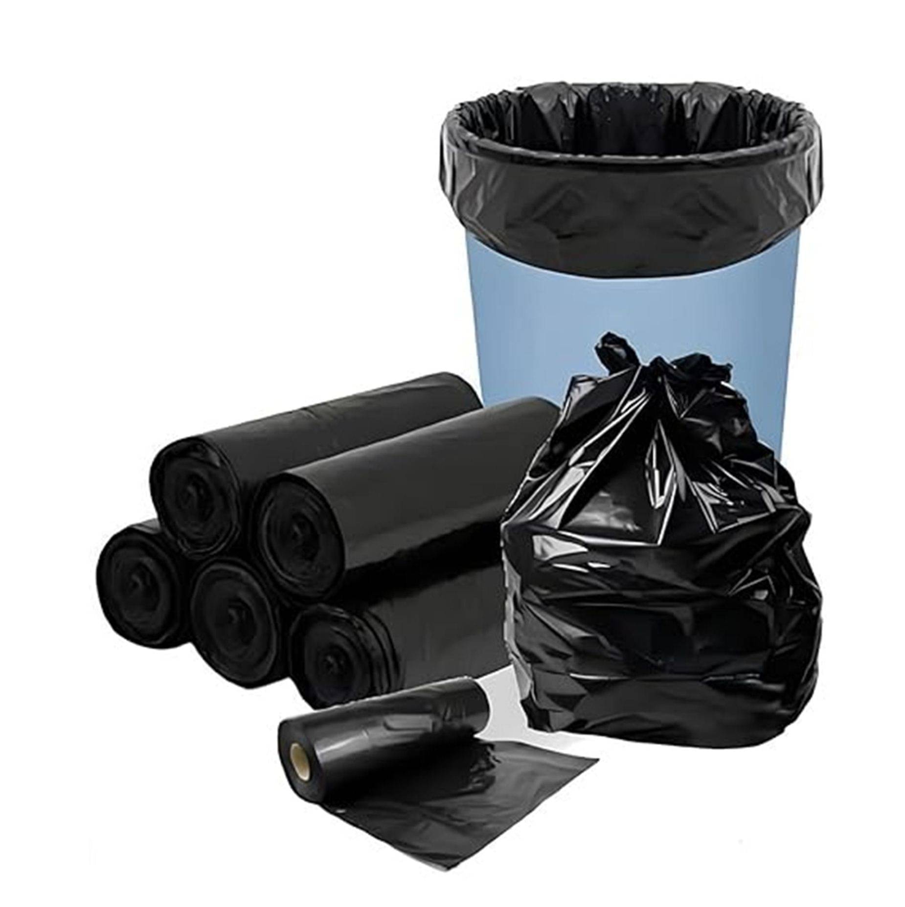    			THRIFTKART - Garbage Bags Medium 30 Count| 48 x 53 cm Black , For Dry & Wet waste|30 bags/roll (Pack of 1)