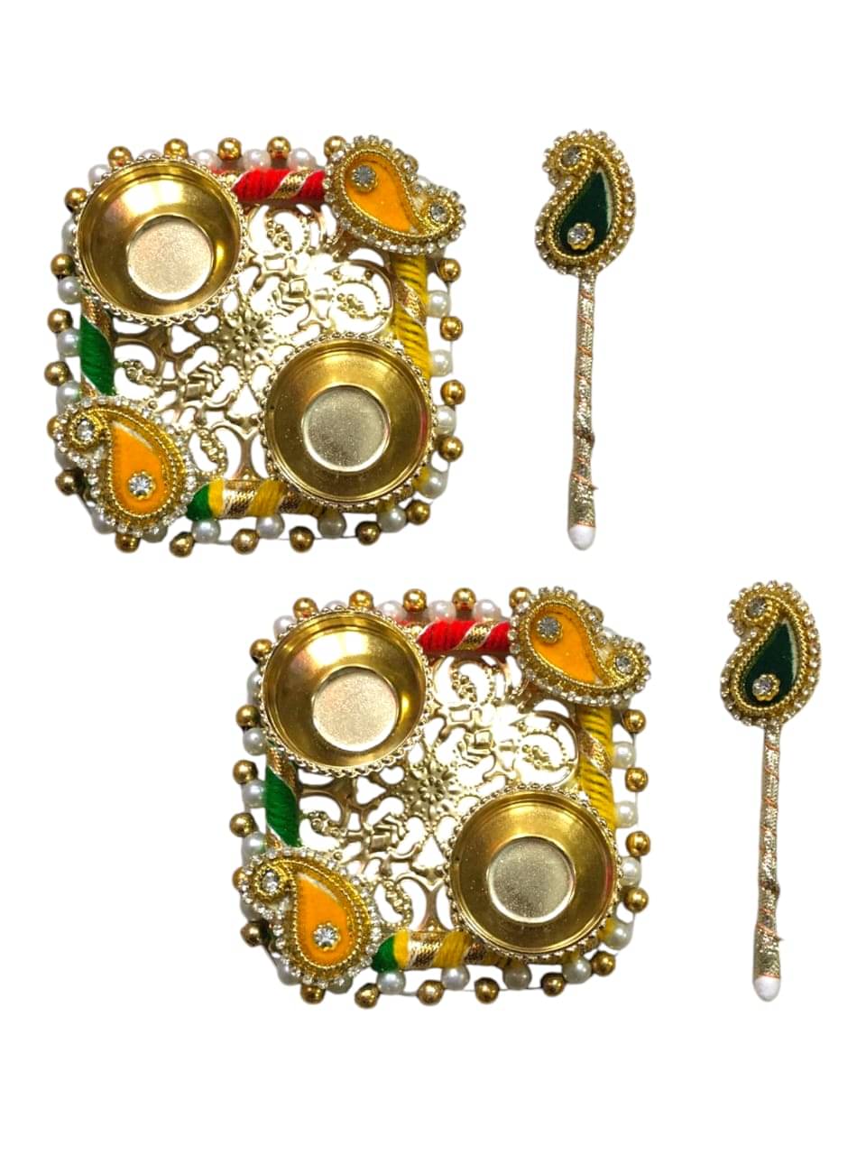     			THRIFTKART Pooja Kit 2pc-tilak thali ( Pack of 2 )