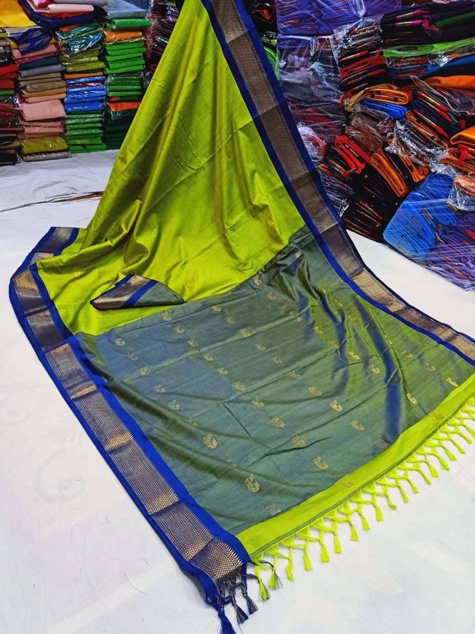 VEERAIVA Cotton Silk Embellished With Unstitched Blouse Piece ( Multicolor ) VEERAIVA Cotton Silk Embellished With Unstitched Blouse Piece ( Multicolor )