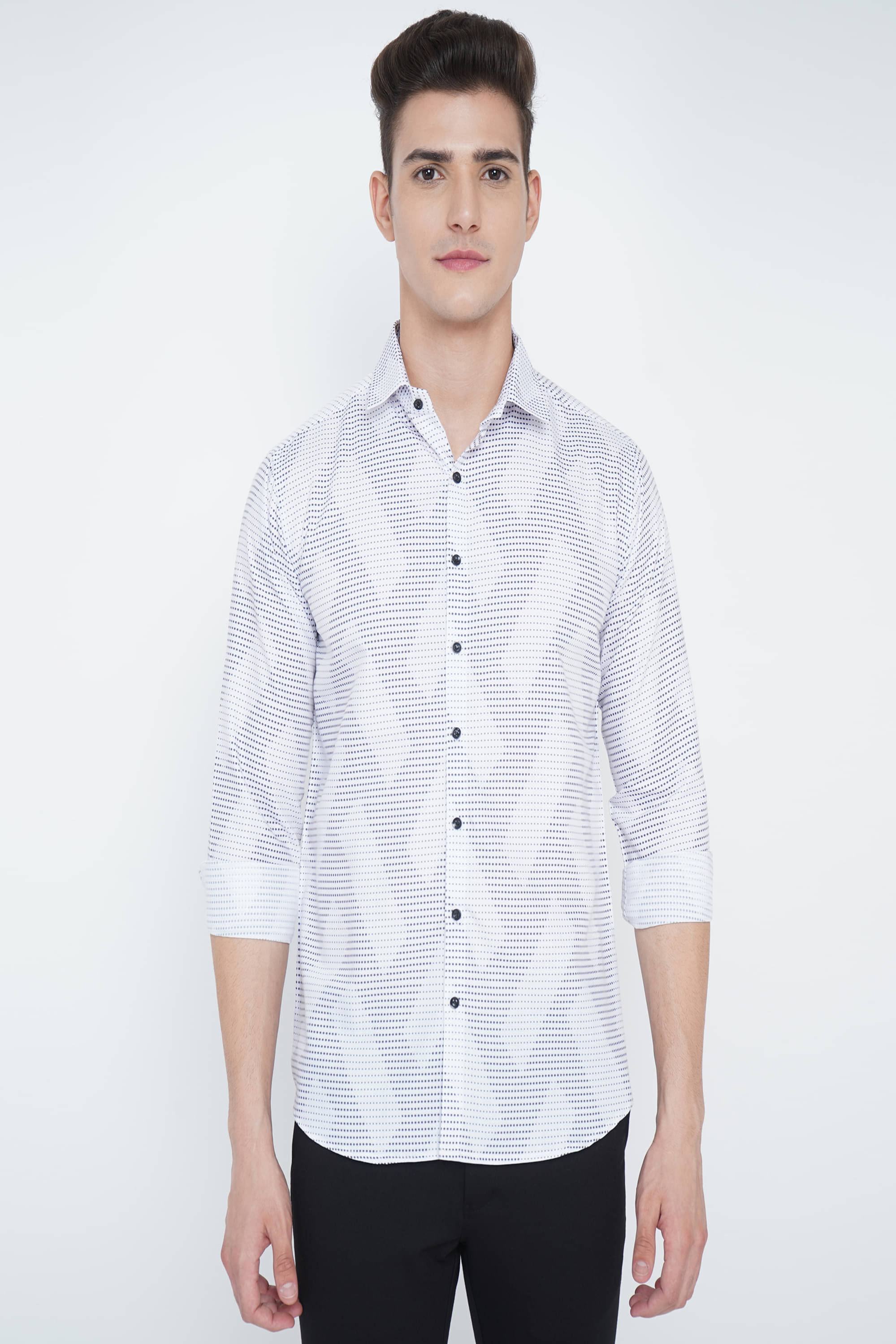     			VERTUSY Cotton Blend Regular Fit Printed Full Sleeves Men's Casual Shirt - White ( Pack of 1 )