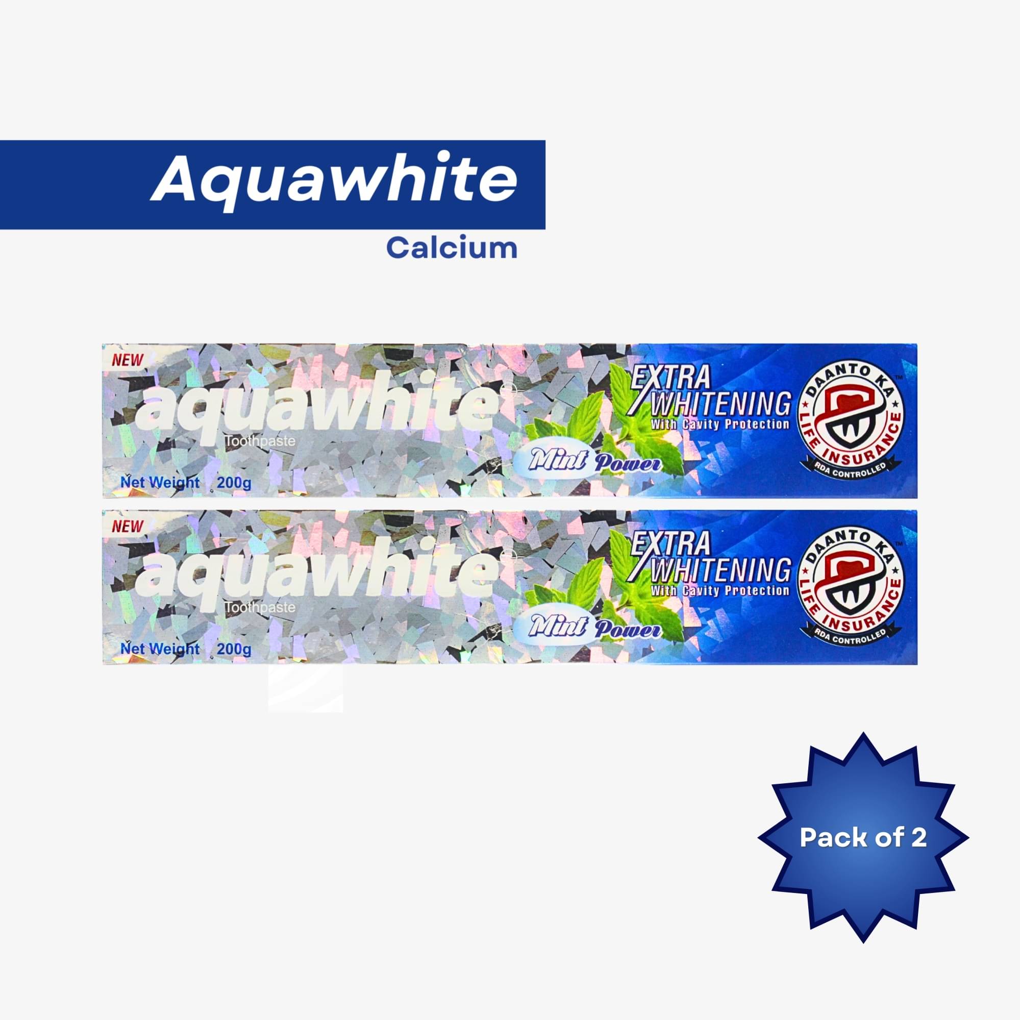     			aquawhite Whitening Toothpaste Pack of 2