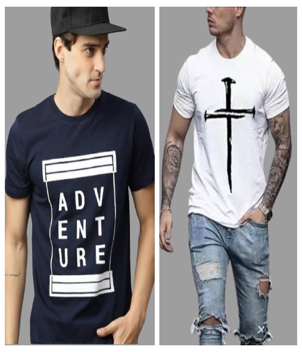 attitude start of fashion Pack of 2 Polyester Regular Fit Men's T-Shirt ( White ) attitude start of fashion Pack of 2 Polyester Regular Fit Men's T-Shirt ( White )