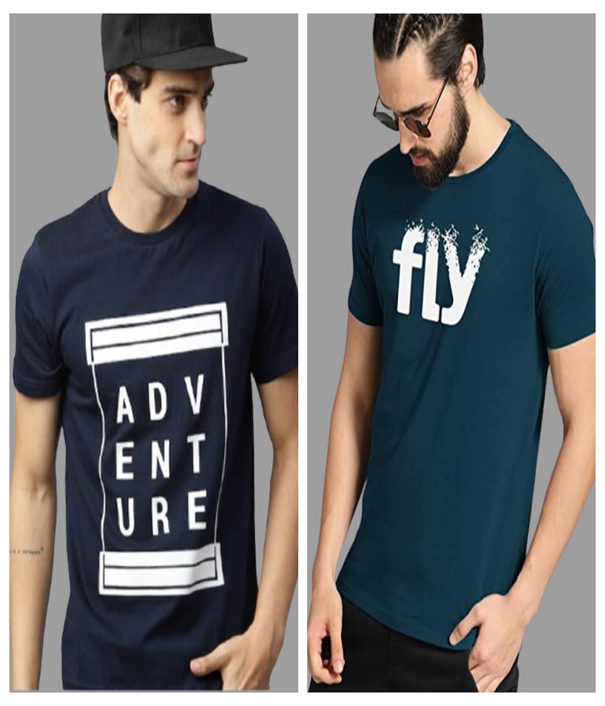 attitude start of fashion Pack of 2 Polyester Regular Fit Men's T-Shirt ( Blue )     			attitude start of fashion Pack of 2 Polyester Regular Fit Men's T-Shirt ( Blue )