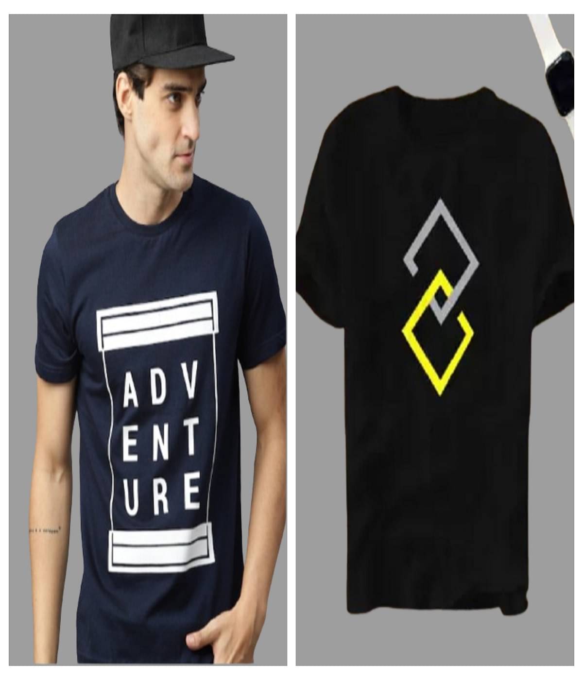 attitude start of fashion Pack of 2 Polyester Regular Fit Men's T-Shirt ( Black ) attitude start of fashion Pack of 2 Polyester Regular Fit Men's T-Shirt ( Black )