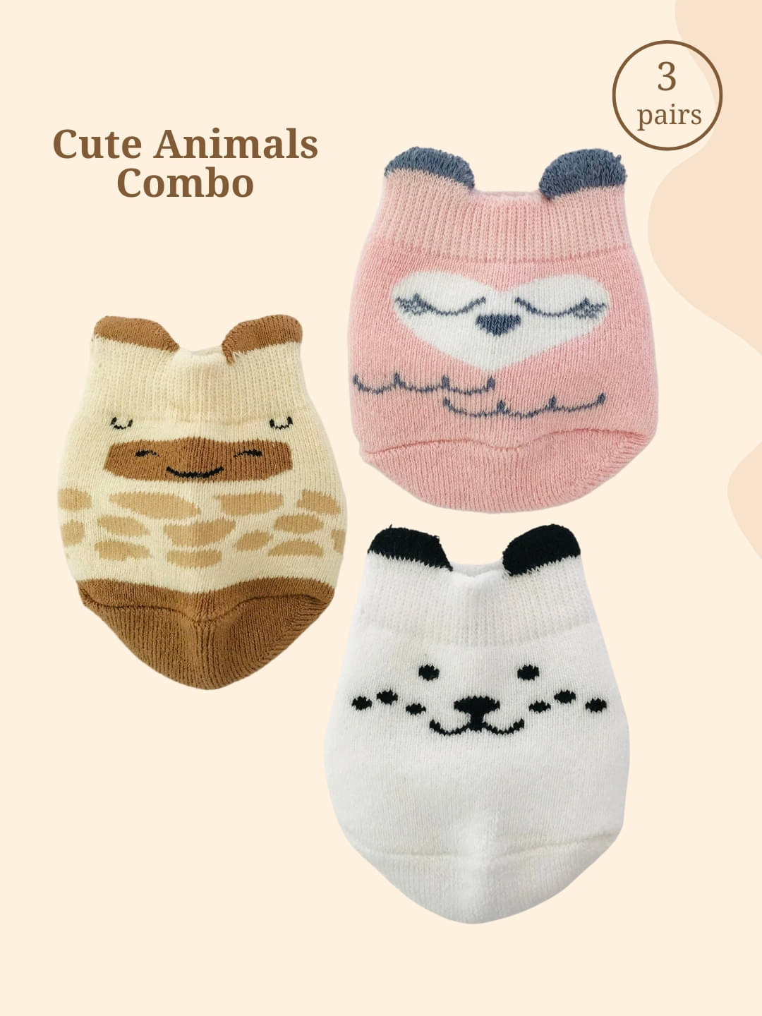     			AIR GARB Pack of 3 Baby Boys Cotton Ankle Length Socks ( Multicolor )