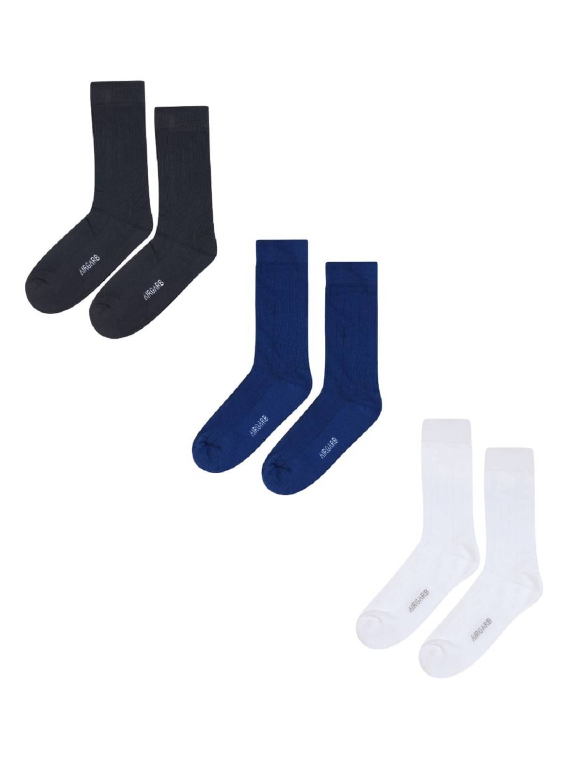     			AIR GARB Pack of 3 Men's Cotton Mid Length Socks ( Multicolor )