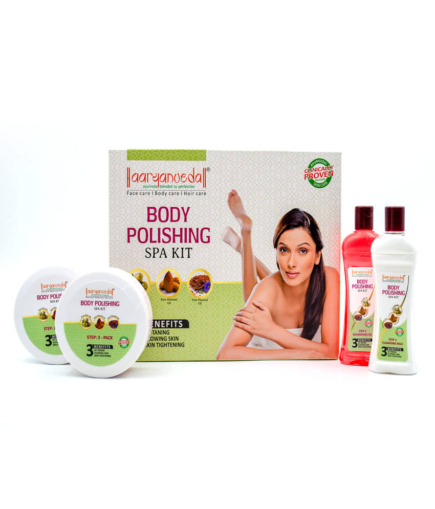     			Aaryanveda Body Polishing Spa Kit , Exfoliating, Nourishing & Revitalizing Skin Smooth Glow 580 ml,Pack of 1