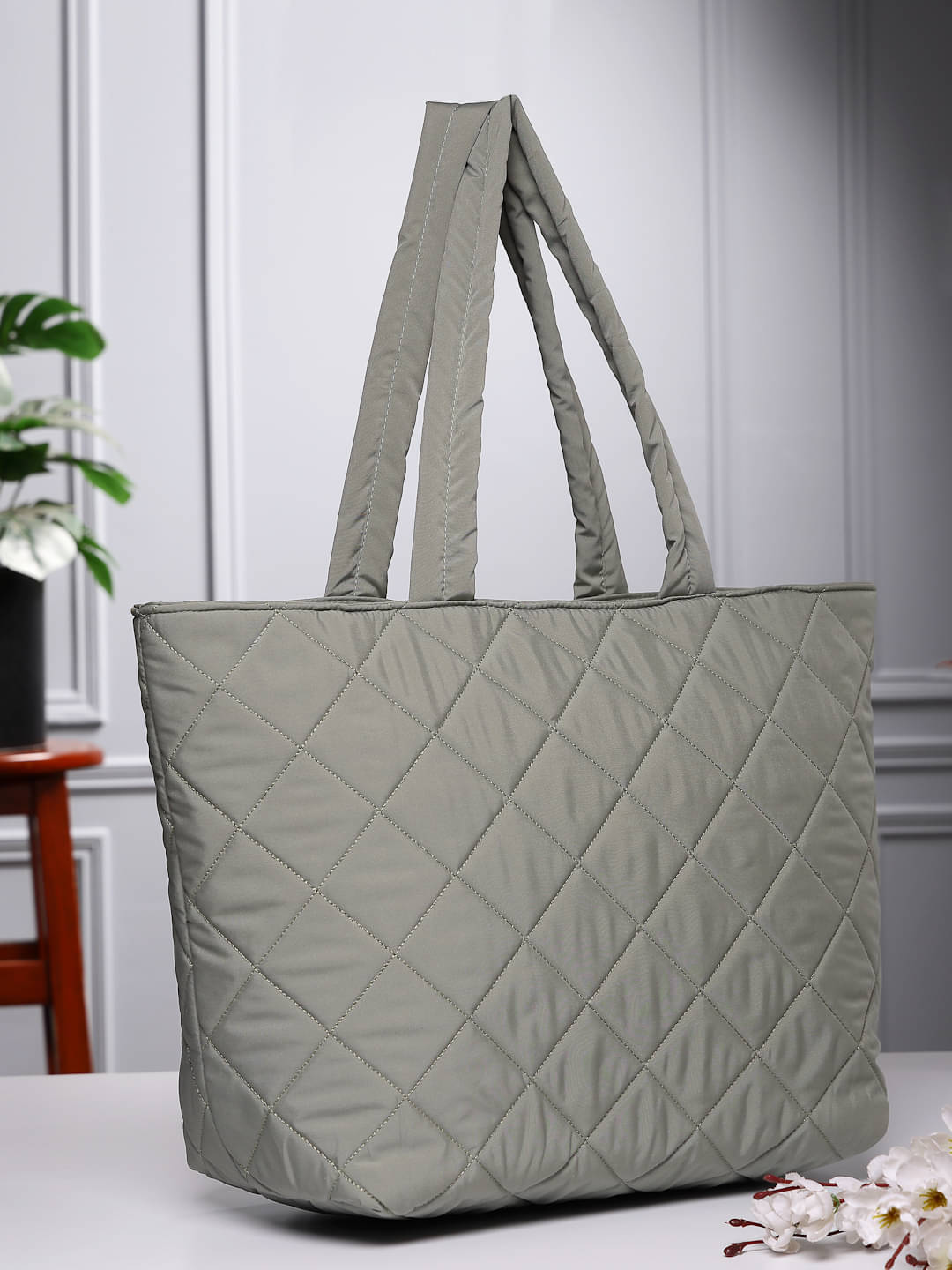     			Anekaant Handheld Bag Polyster Set of 1 ( Sea Green )