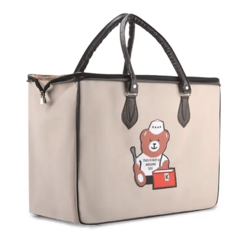     			ASTUTE Folding Travel Duffle Luggage Bag, Shoulder Bag Large - Beige