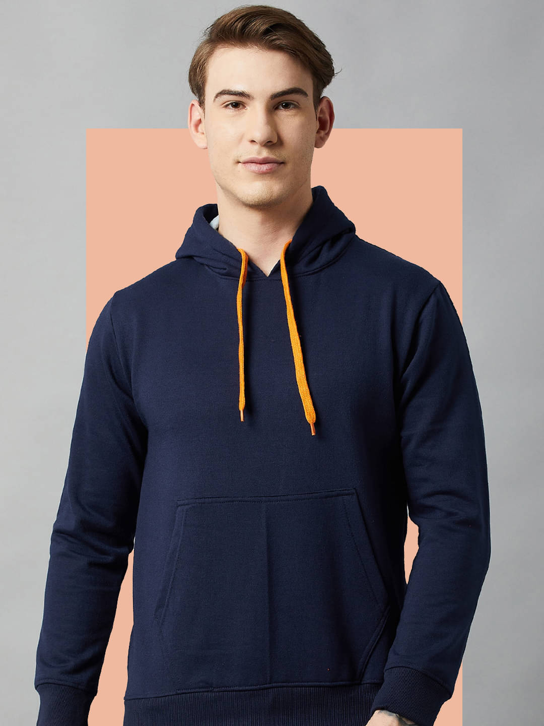 DISTORTION CREW Fleece Hooded Men's Sweatshirt - Navy Blue ( Pack of 1 ) DISTORTION CREW Fleece Hooded Men's Sweatshirt - Navy Blue ( Pack of 1 )