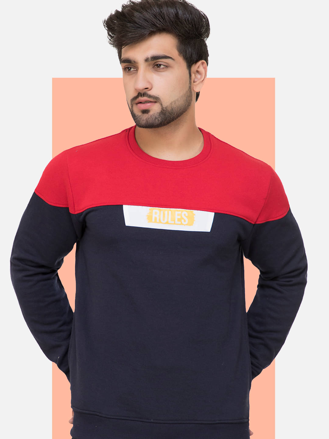 DISTORTION CREW Fleece Round Neck Men's Sweatshirt - Navy Blue ( Pack of 1 ) DISTORTION CREW Fleece Round Neck Men's Sweatshirt - Navy Blue ( Pack of 1 )