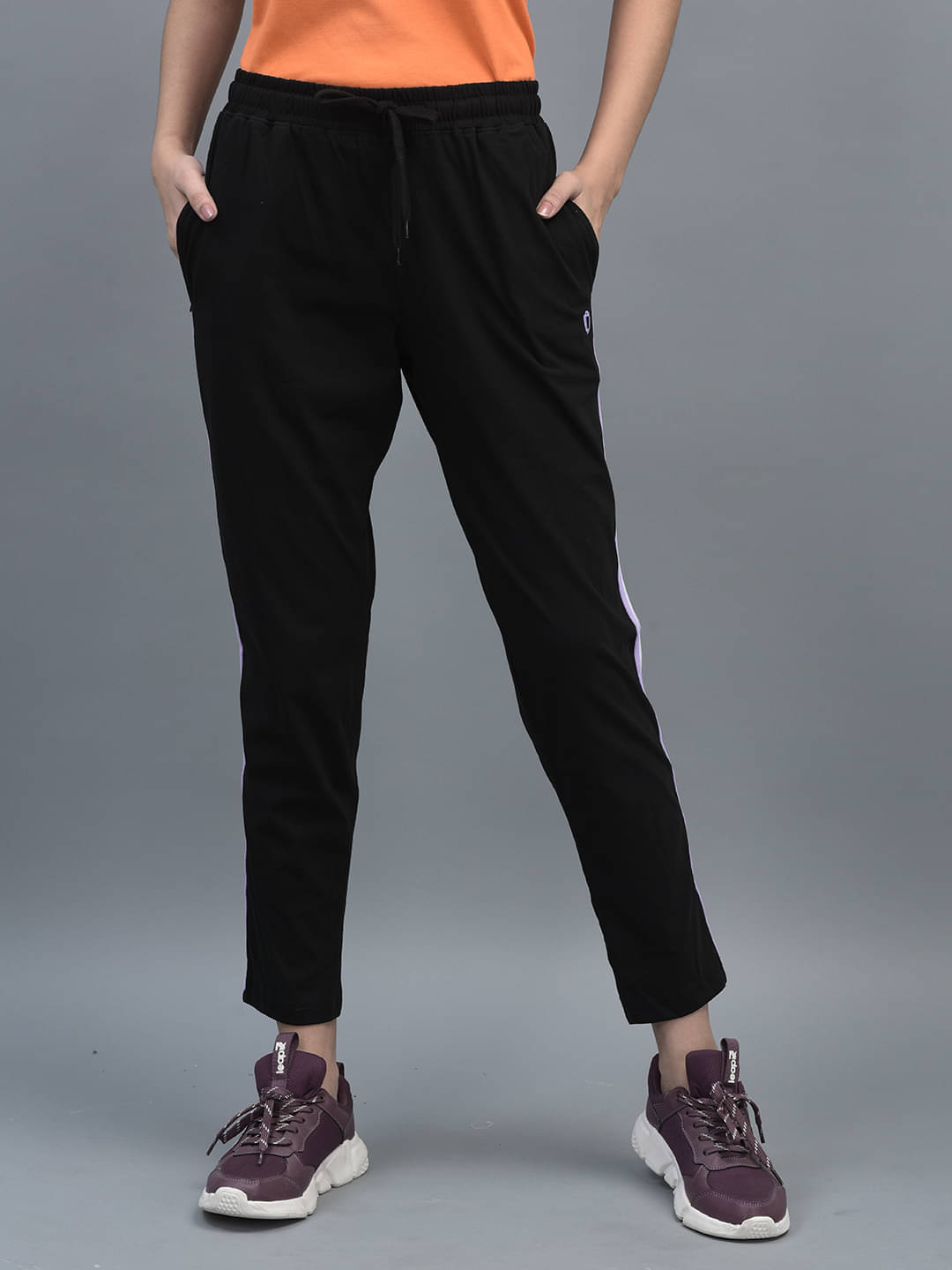     			Dollar Black Cotton Blend Women's Running Trackpants ( Pack of 1 )