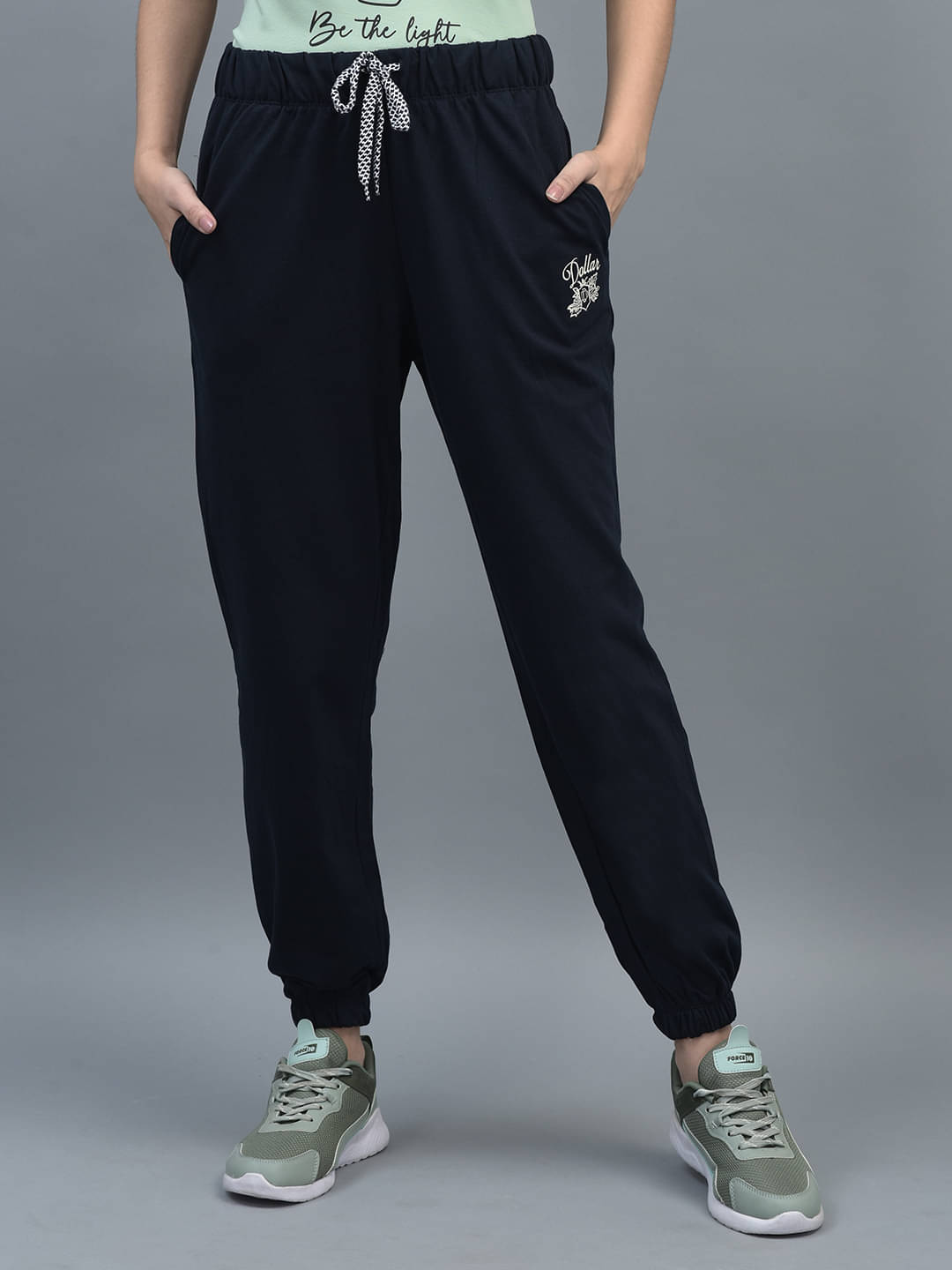     			Dollar Navy Cotton Blend Women's Running Joggers ( Pack of 1 )