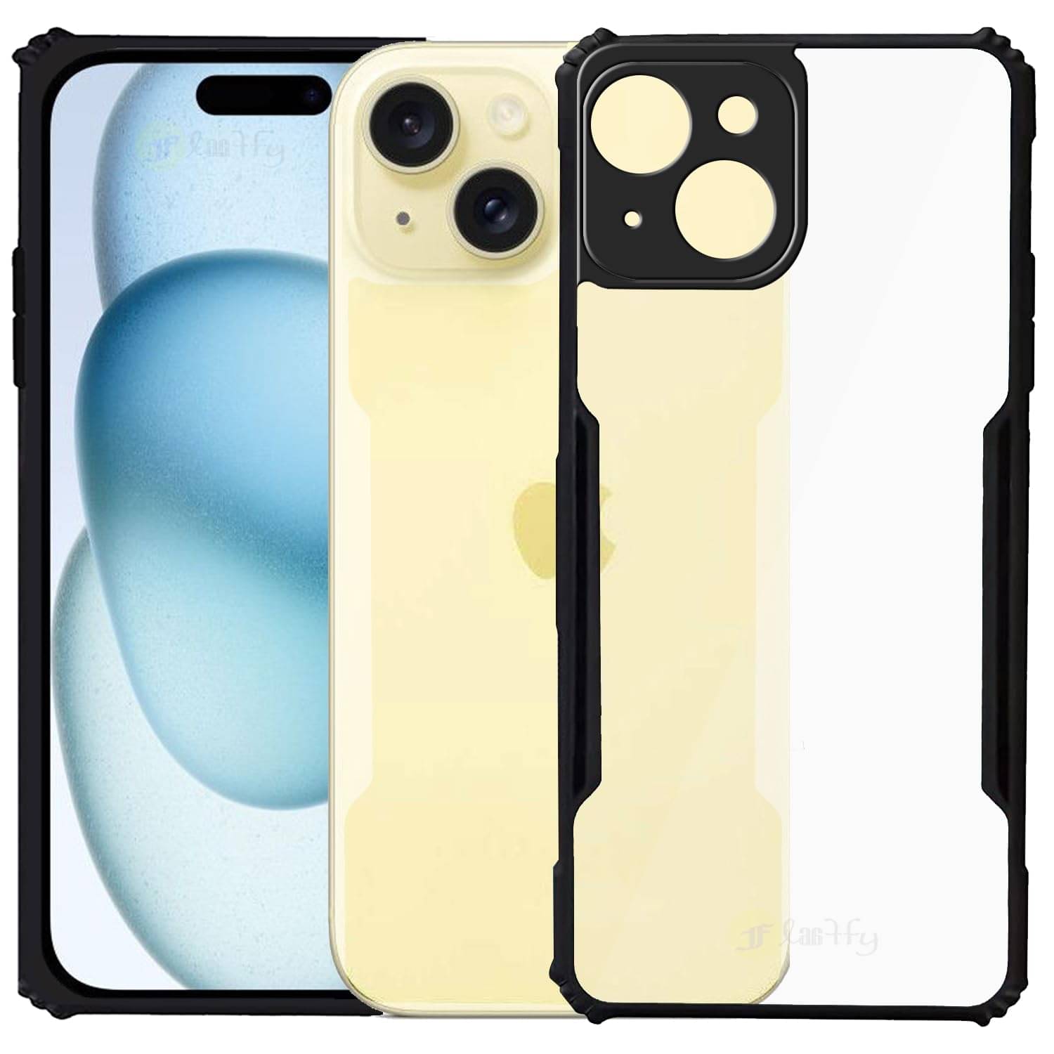     			Gemesha Plain Cases Compatible For Polycarbonate Apple Iphone 15 PLUS ( )