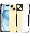 Gemesha Plain Cases Compatible For Polycarbonate Apple Iphone 15 PLUS ( )