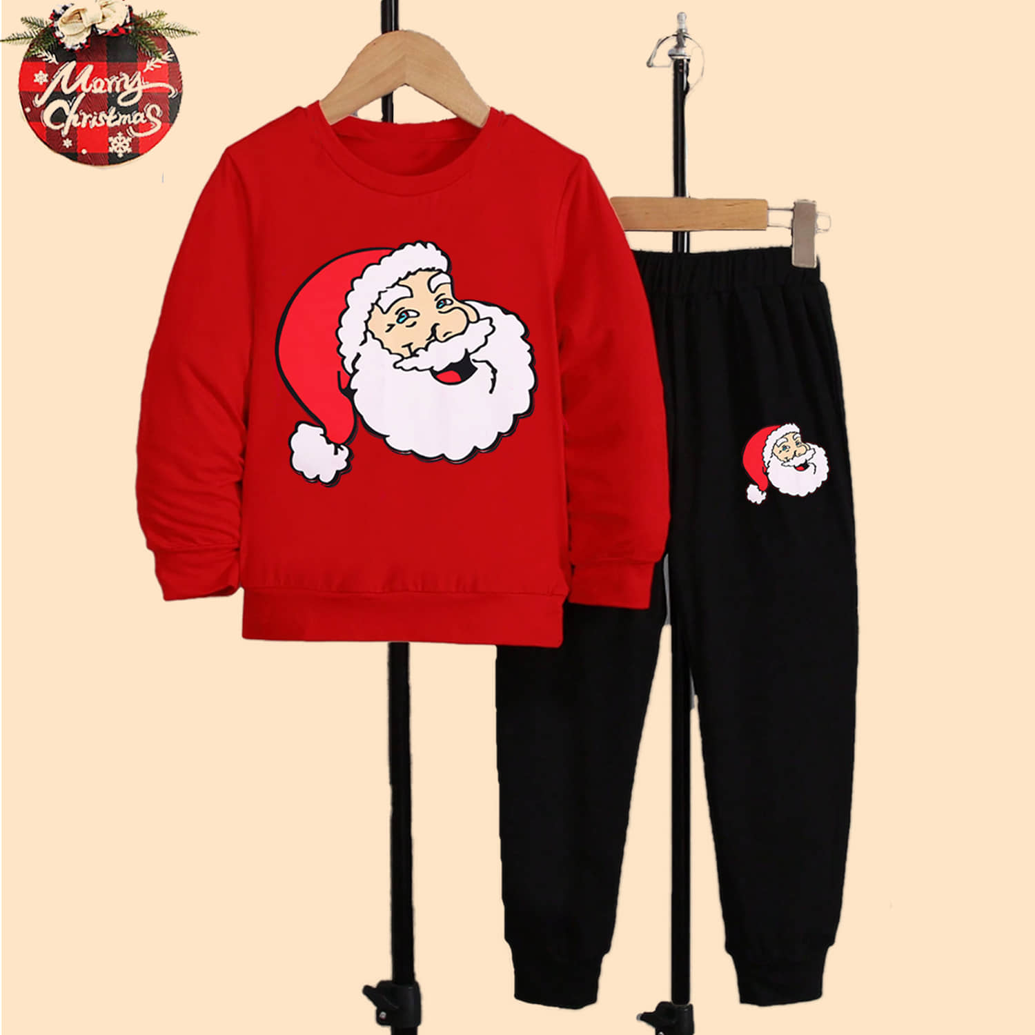 Gudpig Pack of 1 Boys Cotton Sweatshirt & Trackpant Set ( Black )