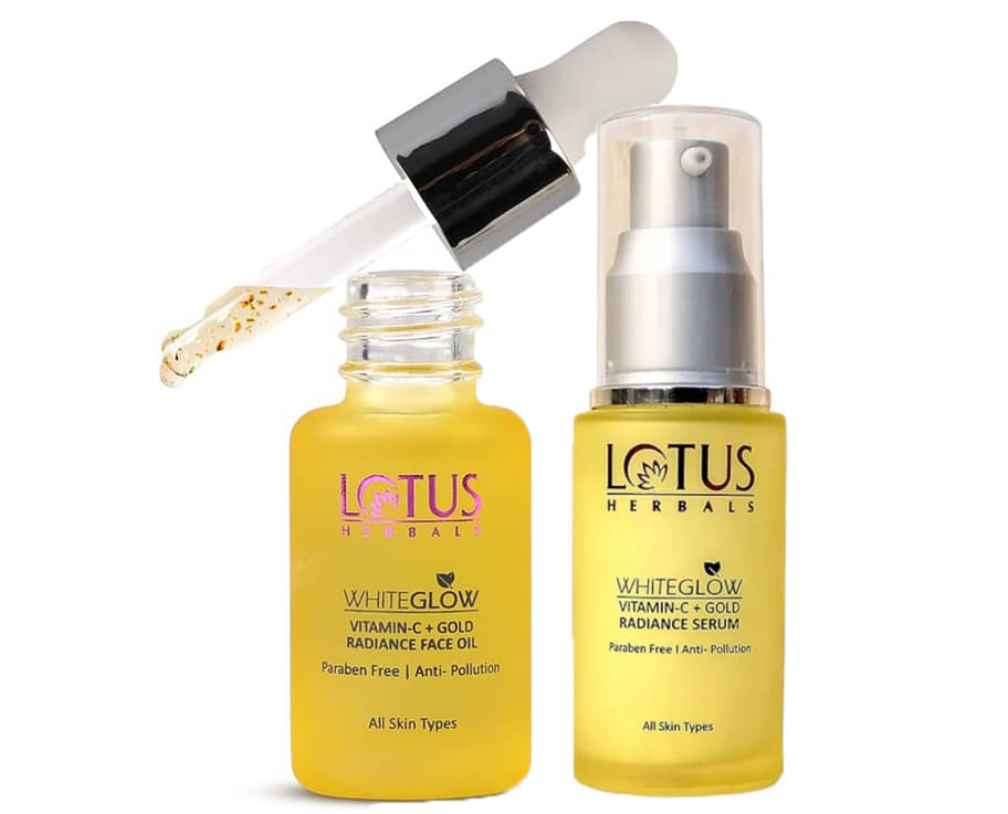     			Lotus Herbals Whiteglow Vitamin C Radiance Face Serum 30ml , Radiance Face Oil 15ml (Pack of 2)