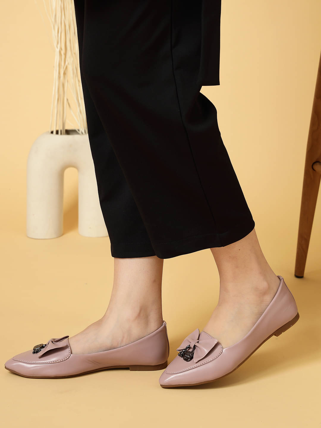 NATSHUZ Pink Women's Casual Ballerinas     			NATSHUZ Pink Women's Casual Ballerinas