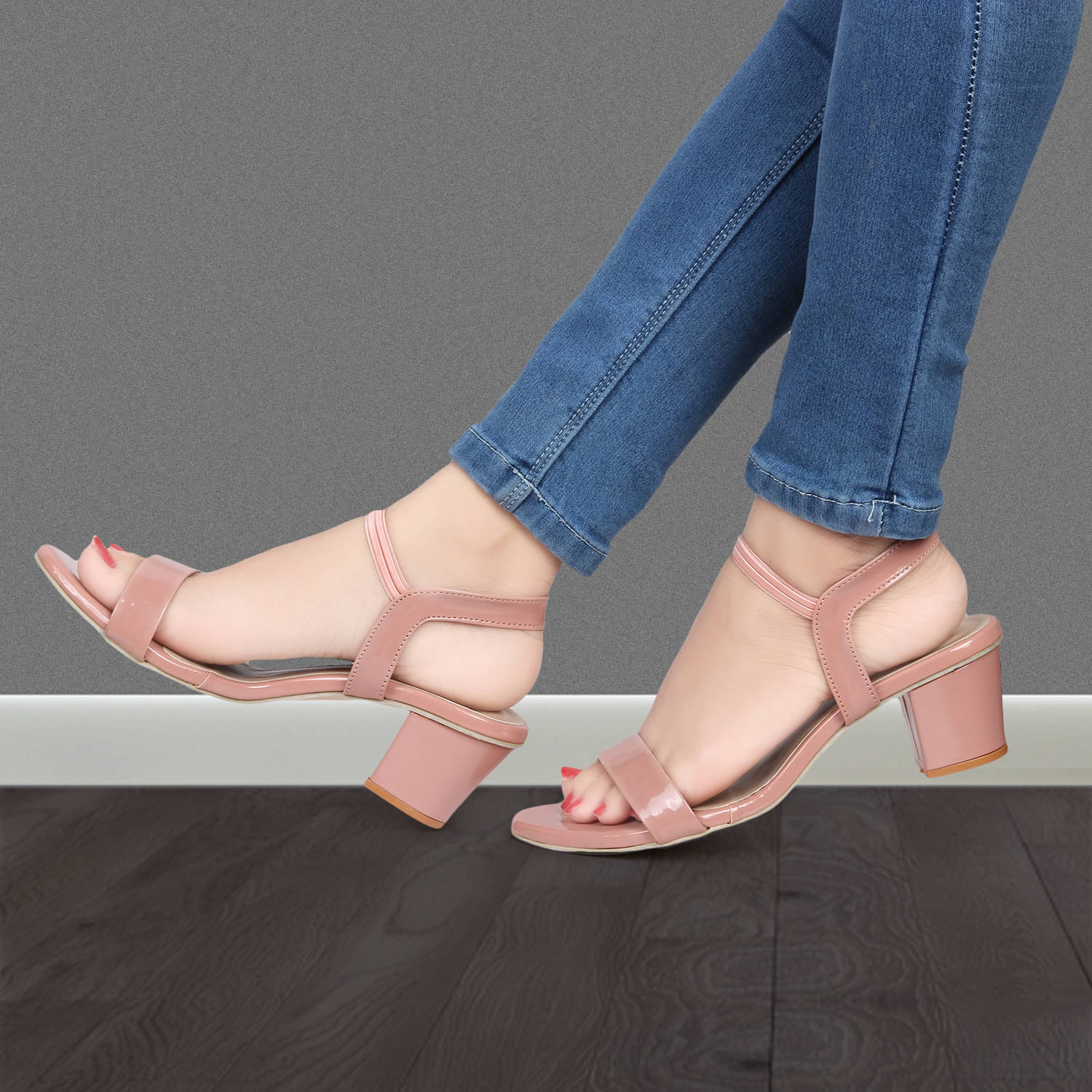     			Picktoes Pink Women's Sandal Heels