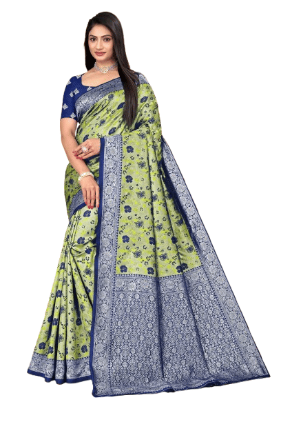 THE PRIVATE LABLE Art Silk Printed Saree With Unstitched Blouse Piece ( Blue ) THE PRIVATE LABLE Art Silk Printed Saree With Unstitched Blouse Piece ( Blue )