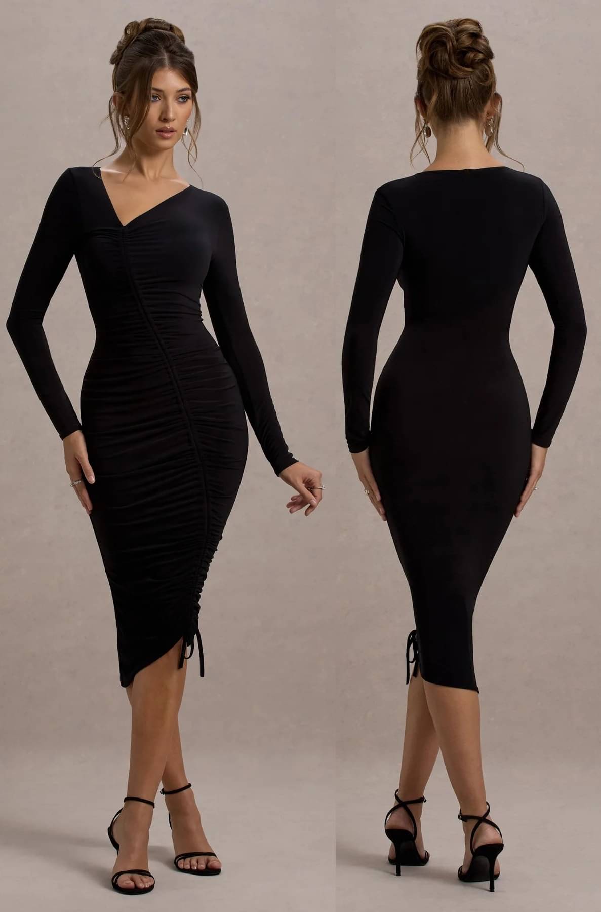     			Traquila Women Lycra Solid Bodycon Dress ( Black )