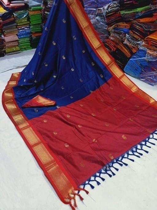 VEERAIVA Cotton Silk Woven Saree With Unstitched Blouse Piece ( Peach )     			VEERAIVA Cotton Silk Woven Saree With Unstitched Blouse Piece ( Peach )