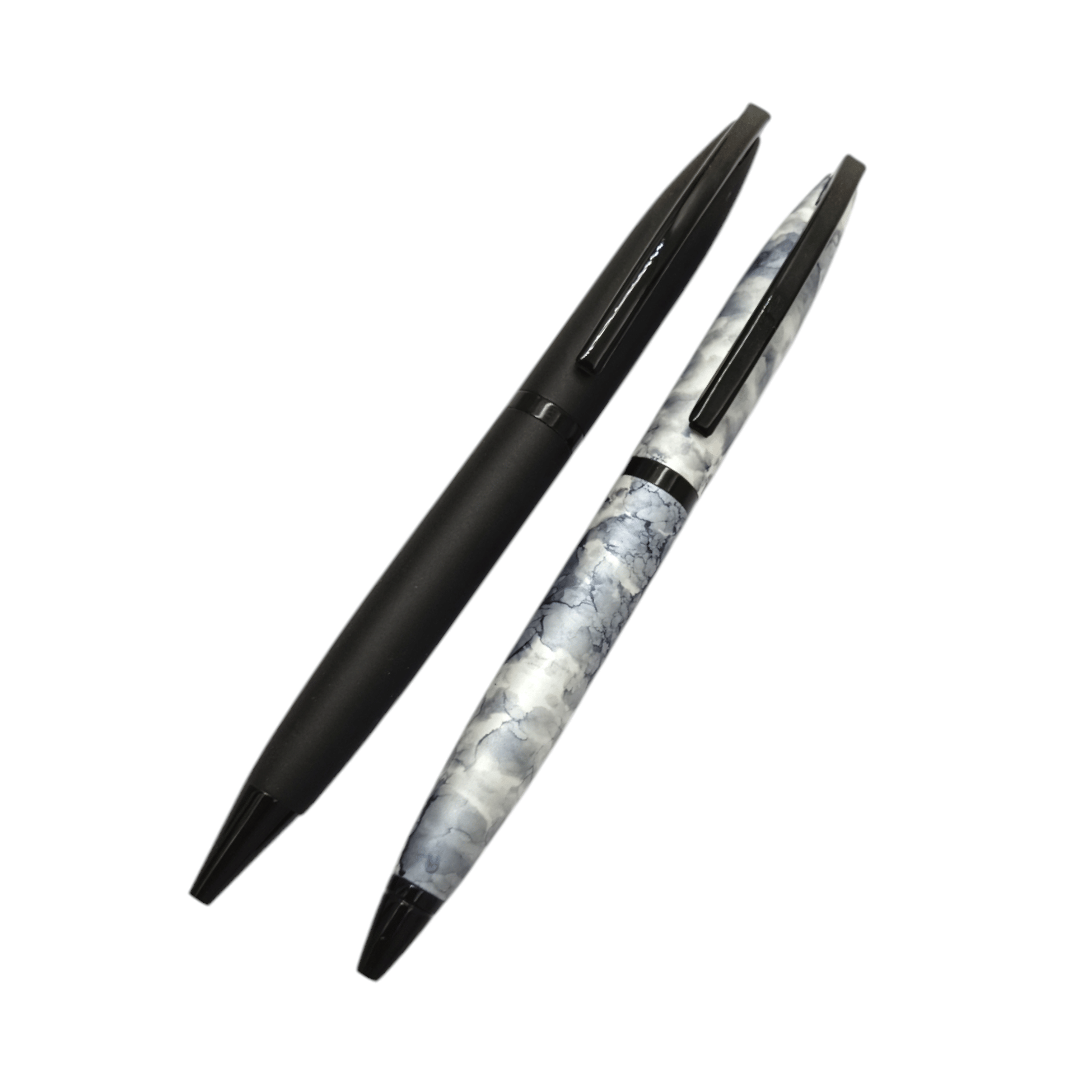     			auteur Executive Series 156 Marble White & Matte Black Designer Metal Body Gift Ball Pen  (Pack of 2, Ink Color - Blue)