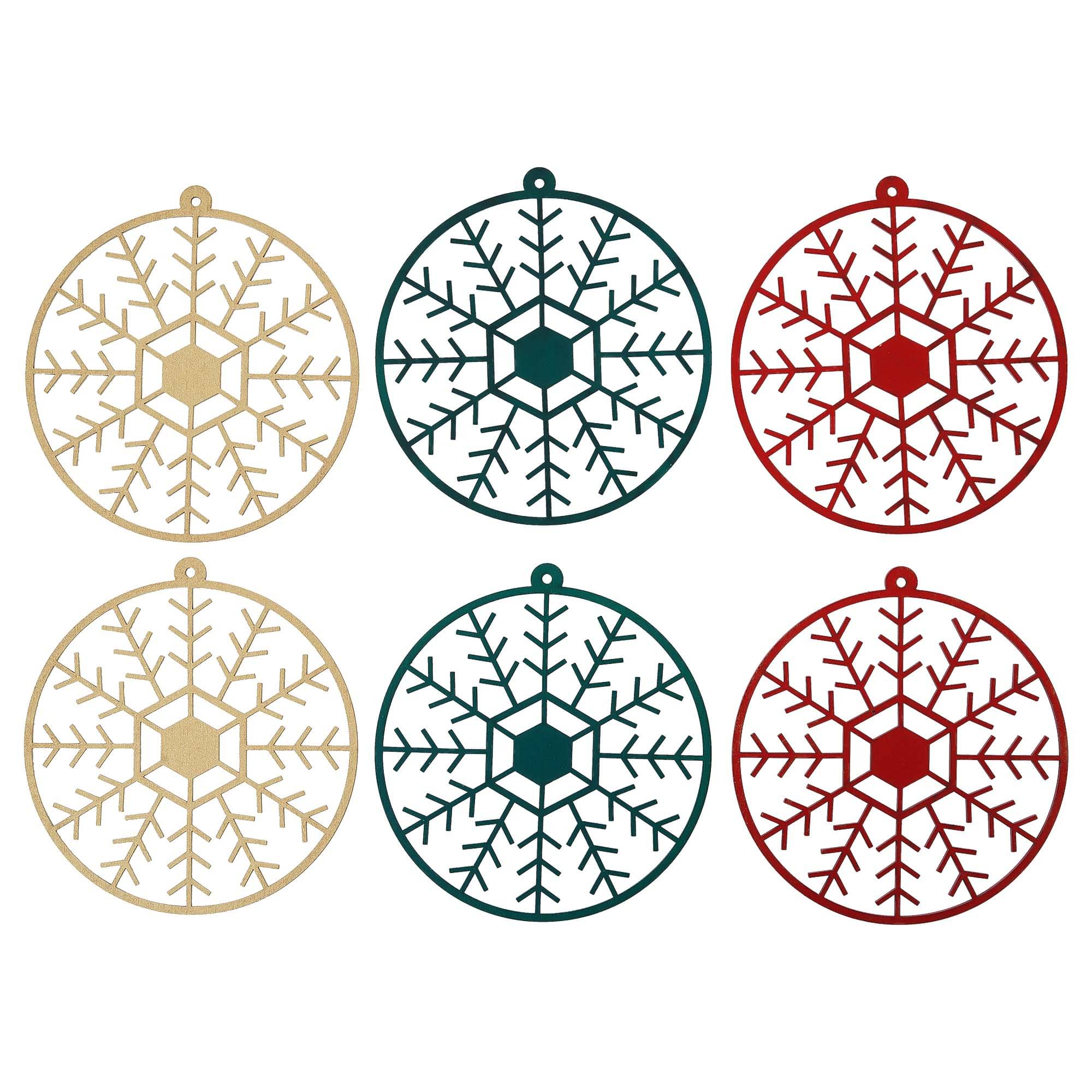     			eCraftIndia Yellow & Red 6 Pieces Wooden Hanging Festive Decors
