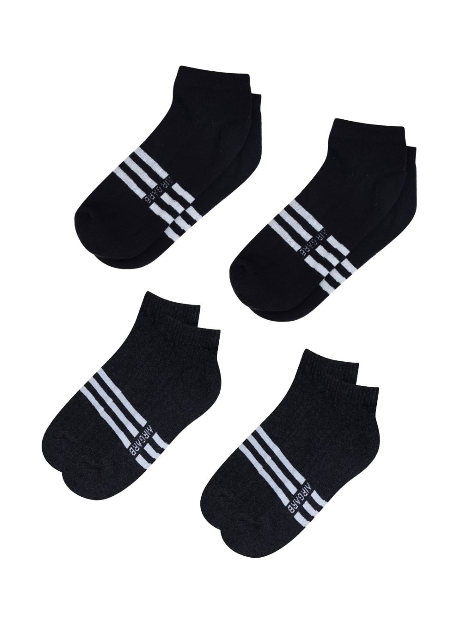AIR GARB Pack of 4 Men's Cotton Ankle Length Socks ( Black )     			AIR GARB Pack of 4 Men's Cotton Ankle Length Socks ( Black )