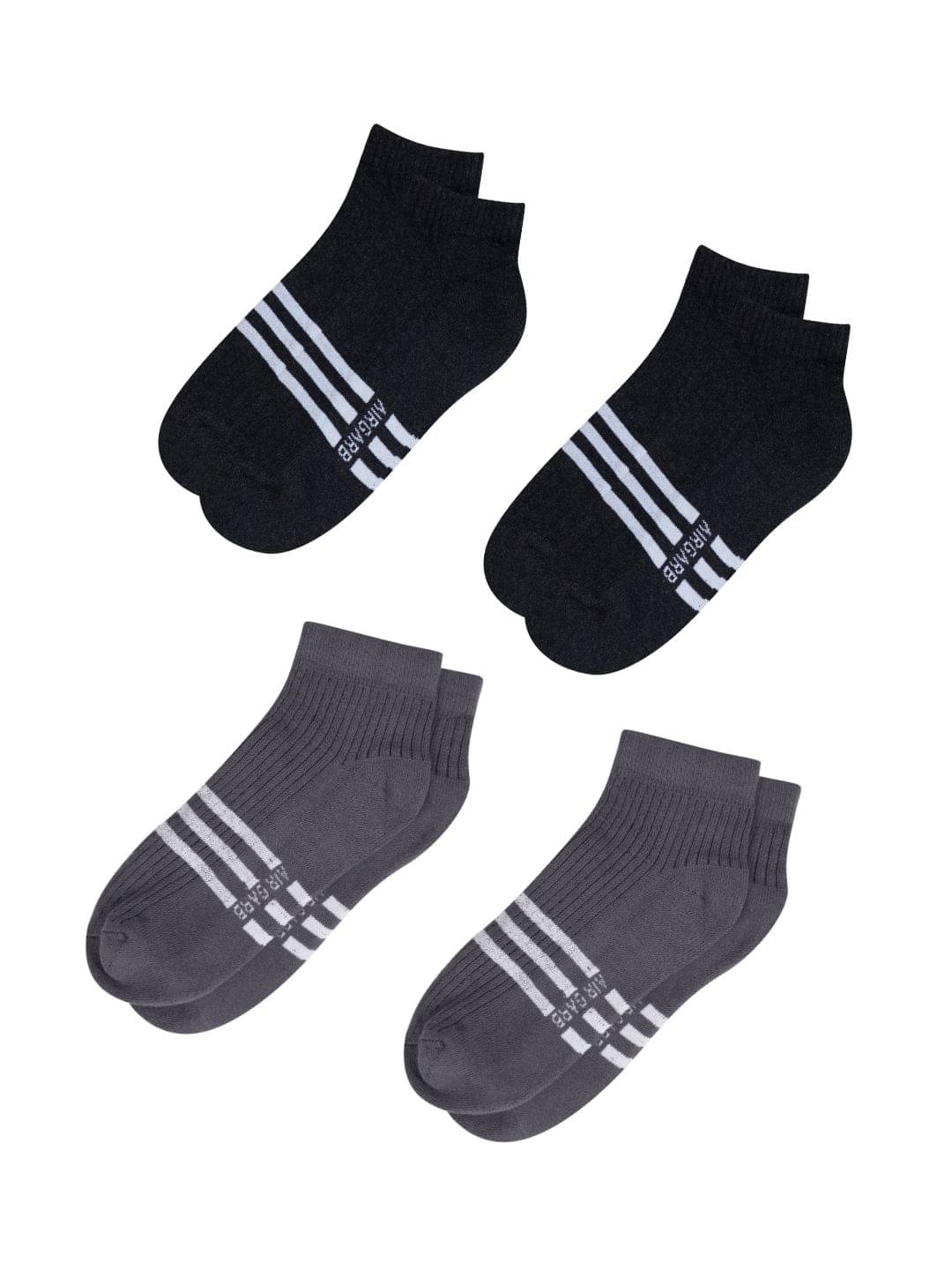 AIR GARB Pack of 4 Men's Cotton Ankle Length Socks ( Light Grey )     			AIR GARB Pack of 4 Men's Cotton Ankle Length Socks ( Light Grey )