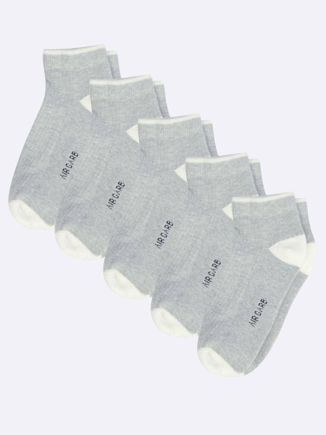 AIR GARB Pack of 5 Men's Cotton Low Cut Socks ( Light Grey )     			AIR GARB Pack of 5 Men's Cotton Low Cut Socks ( Light Grey )