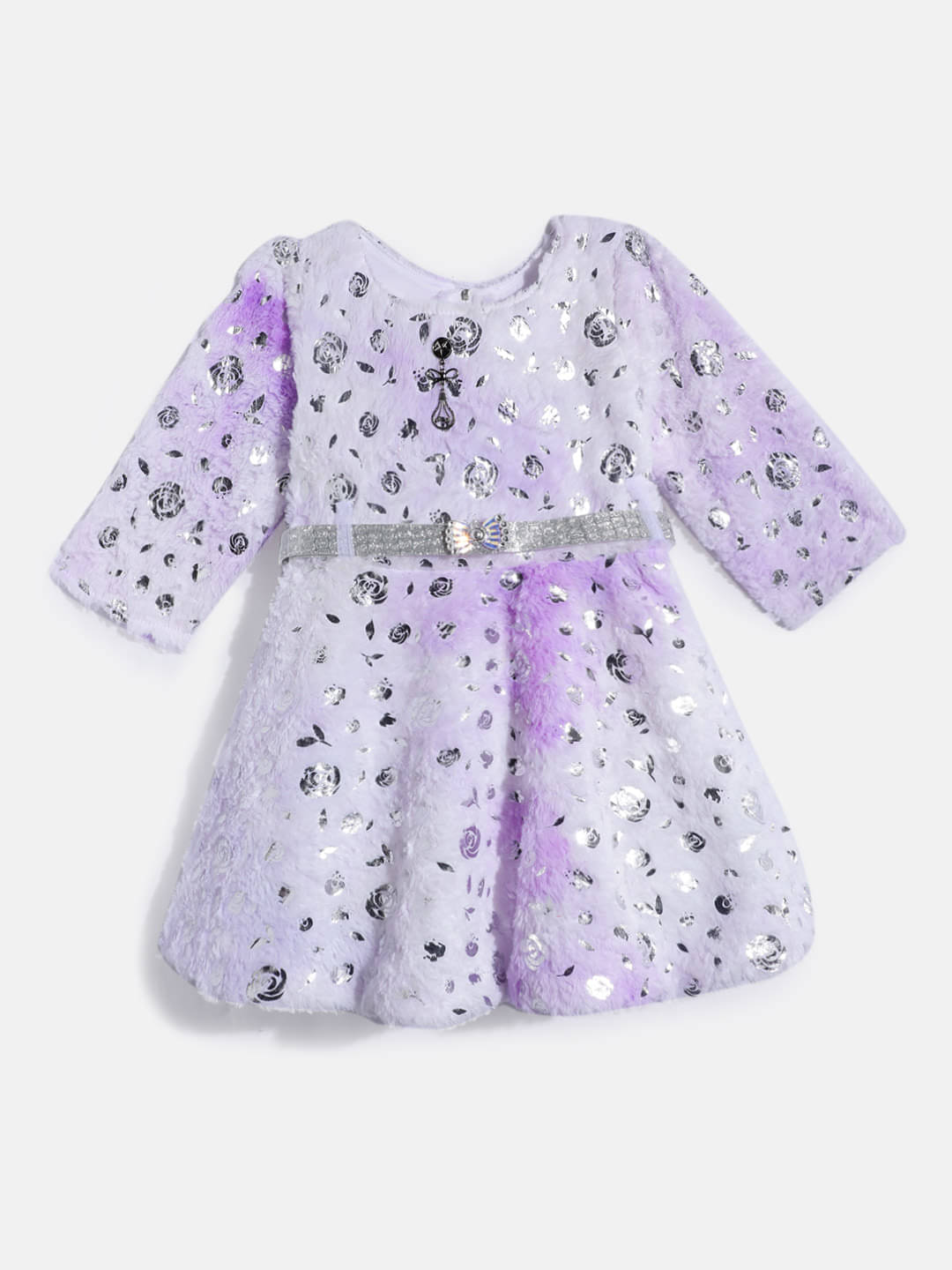 Aarika Woollen Fit And Flare Dress For Girls ( Pack of 1 , Purple ) Aarika Woollen Fit And Flare Dress For Girls ( Pack of 1 , Purple )
