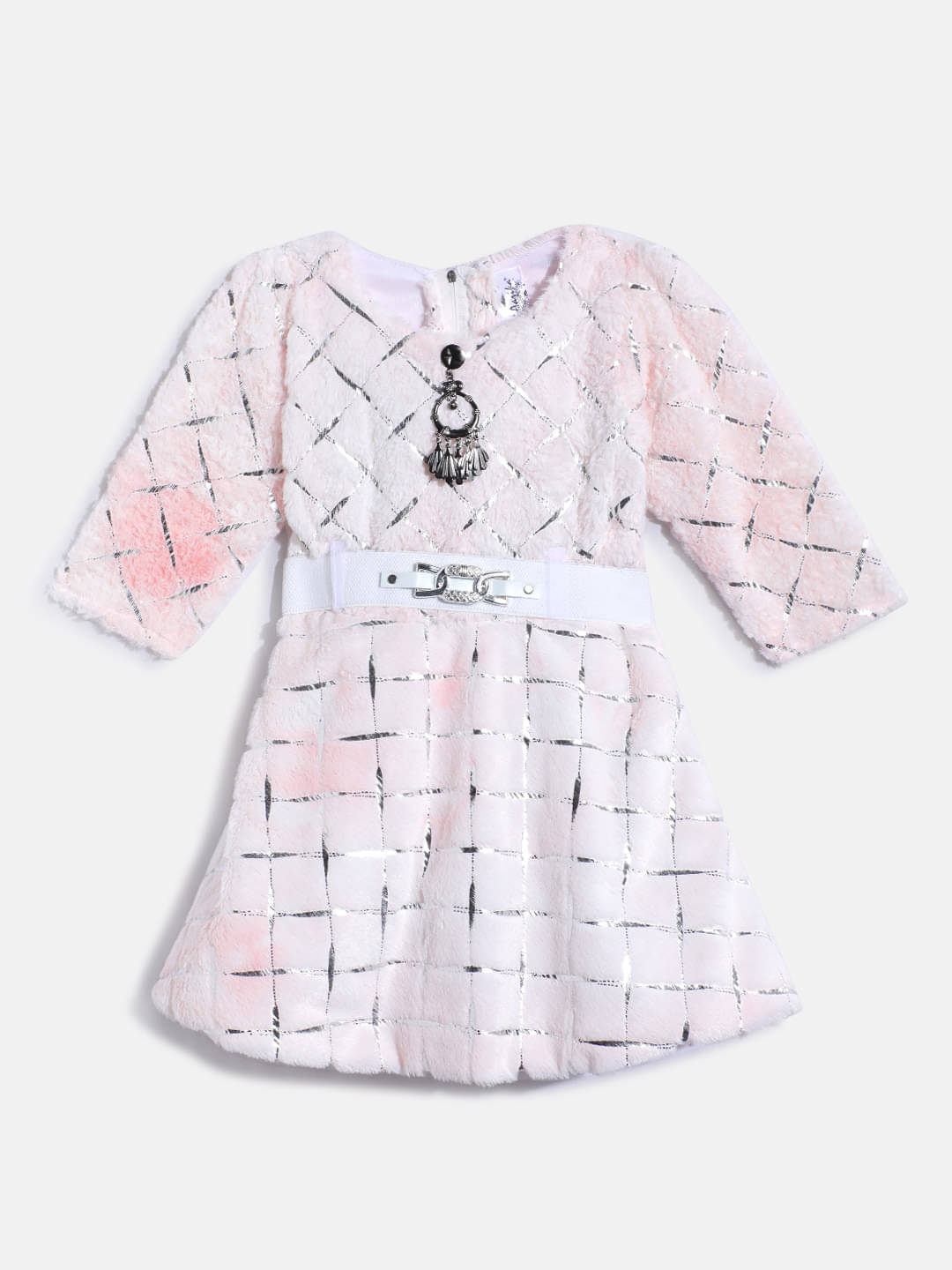 Aarika Woollen Fit And Flare Dress For Girls ( Pack of 1 , Peach ) Aarika Woollen Fit And Flare Dress For Girls ( Pack of 1 , Peach )