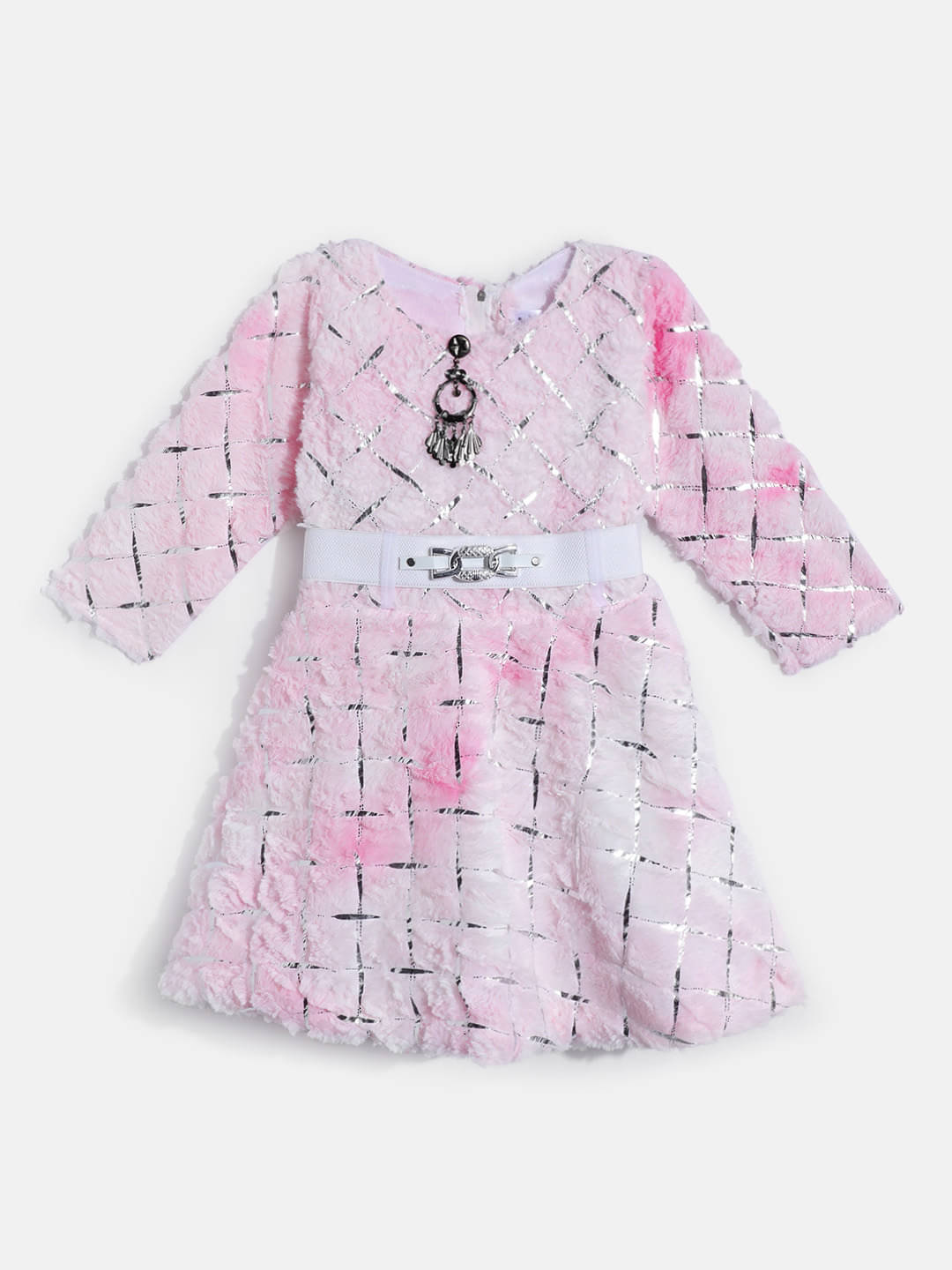 Aarika Woollen Fit And Flare Dress For Girls ( Pack of 1 , Pink ) Aarika Woollen Fit And Flare Dress For Girls ( Pack of 1 , Pink )
