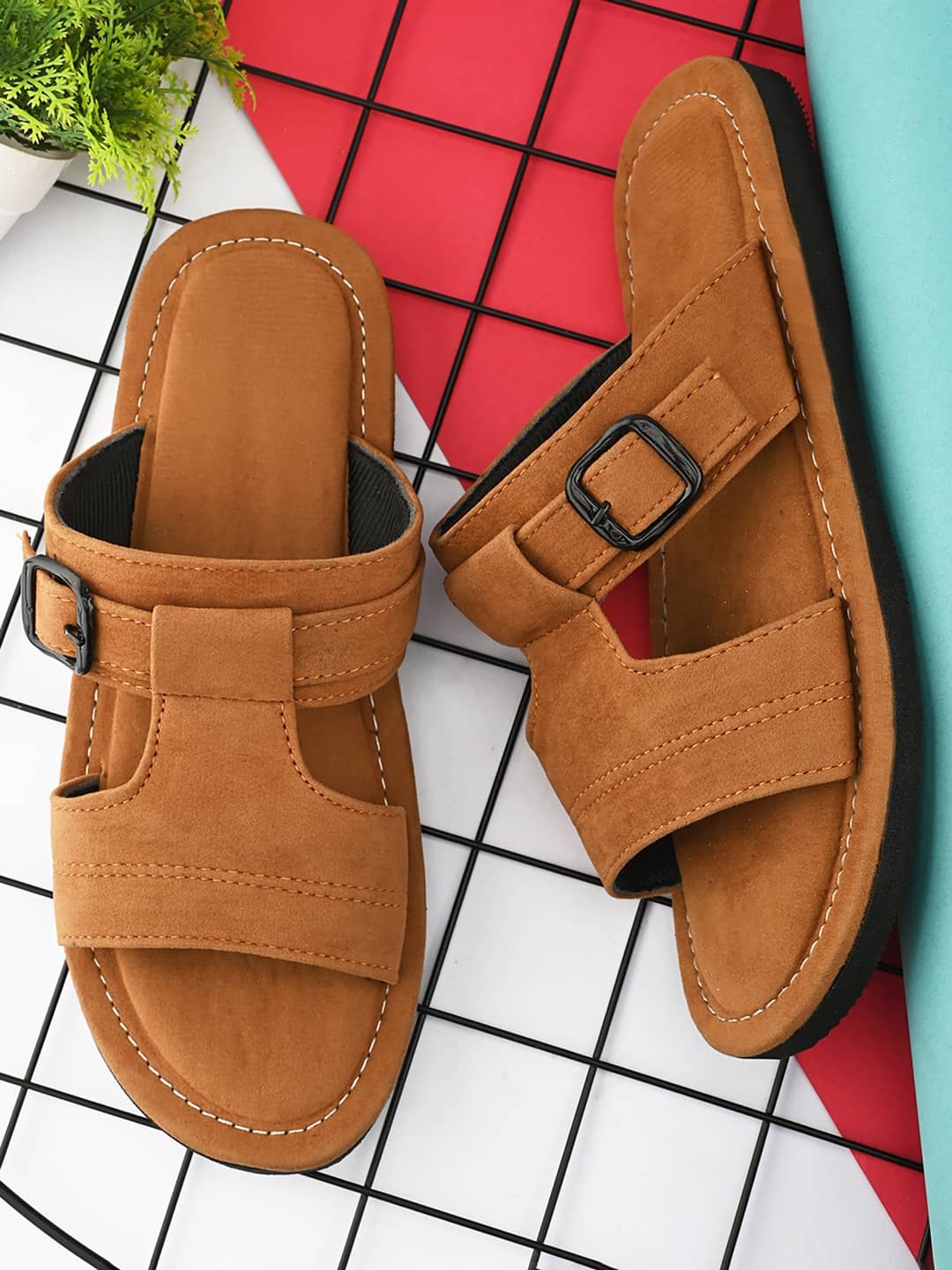 Anjaneya Creations Tan Men's Kolhapuris - Ethnic Shoes | Buy online on ZillyBuy