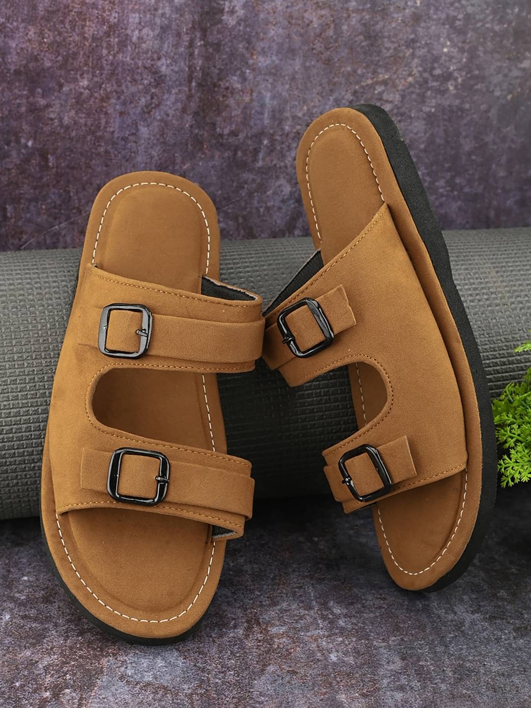     			Anjaneya Creations Tan Men's Kolhapuris